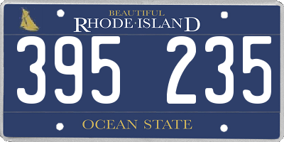 RI license plate 395235