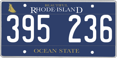 RI license plate 395236