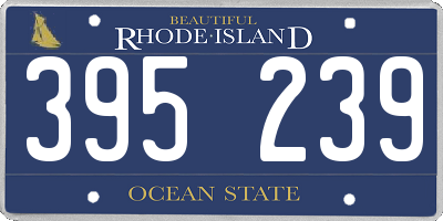 RI license plate 395239