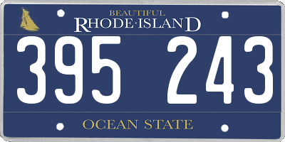 RI license plate 395243