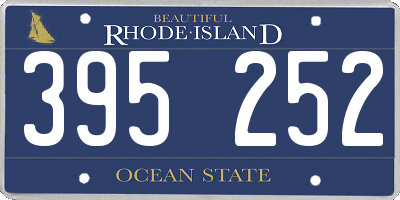 RI license plate 395252