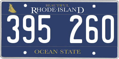 RI license plate 395260
