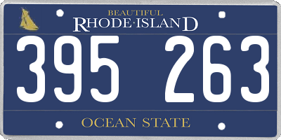 RI license plate 395263