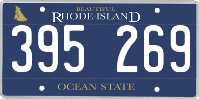 RI license plate 395269