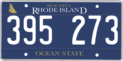 RI license plate 395273