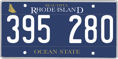 RI license plate 395280