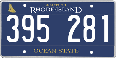 RI license plate 395281