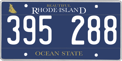 RI license plate 395288