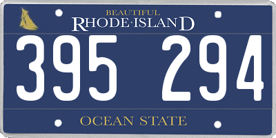 RI license plate 395294
