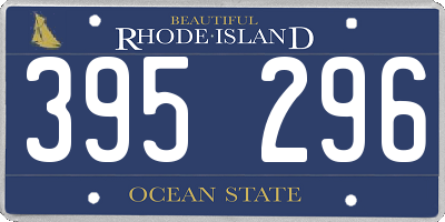 RI license plate 395296