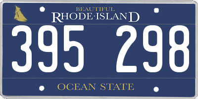 RI license plate 395298