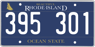 RI license plate 395301