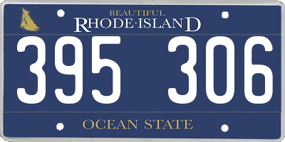 RI license plate 395306