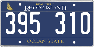 RI license plate 395310