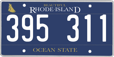 RI license plate 395311