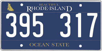 RI license plate 395317