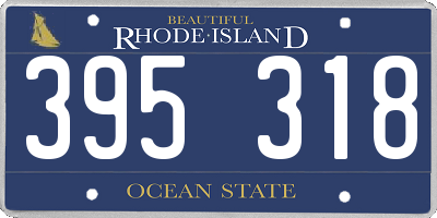 RI license plate 395318
