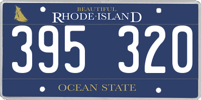 RI license plate 395320