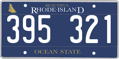 RI license plate 395321