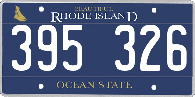 RI license plate 395326