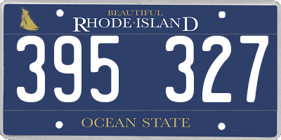RI license plate 395327