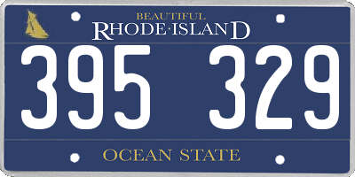 RI license plate 395329