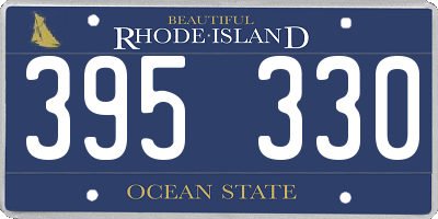 RI license plate 395330