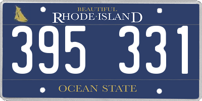 RI license plate 395331