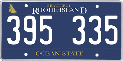RI license plate 395335