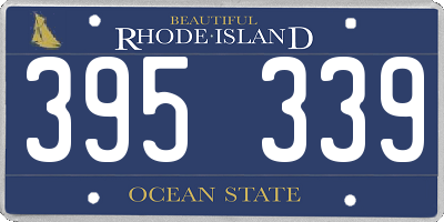 RI license plate 395339