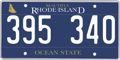 RI license plate 395340