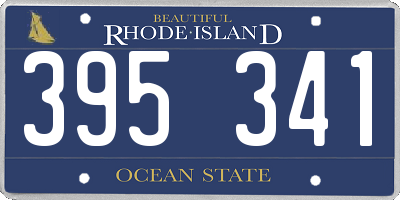 RI license plate 395341