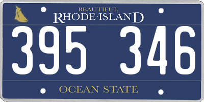 RI license plate 395346