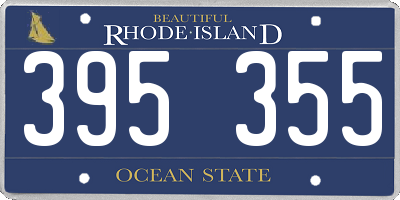 RI license plate 395355
