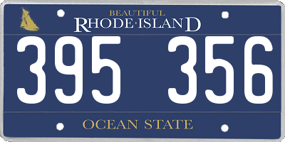 RI license plate 395356