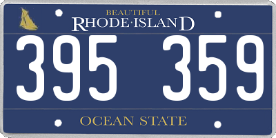 RI license plate 395359