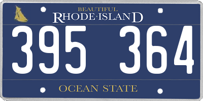 RI license plate 395364