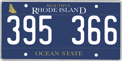 RI license plate 395366