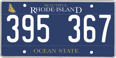 RI license plate 395367