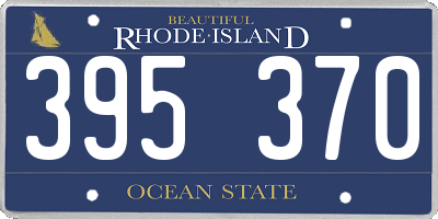 RI license plate 395370