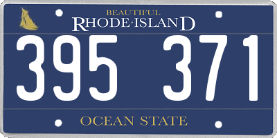 RI license plate 395371