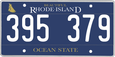 RI license plate 395379