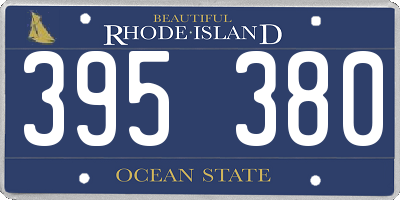 RI license plate 395380