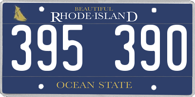 RI license plate 395390
