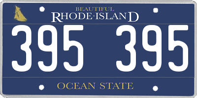 RI license plate 395395