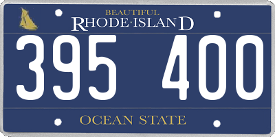 RI license plate 395400