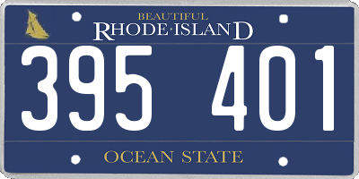 RI license plate 395401