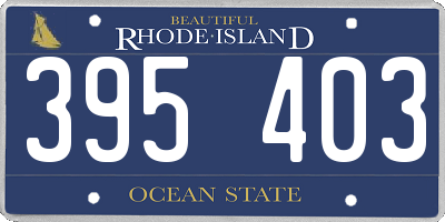 RI license plate 395403