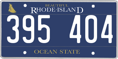 RI license plate 395404