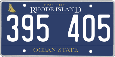 RI license plate 395405